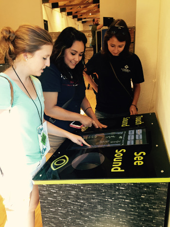 touch sound exhibit in museum