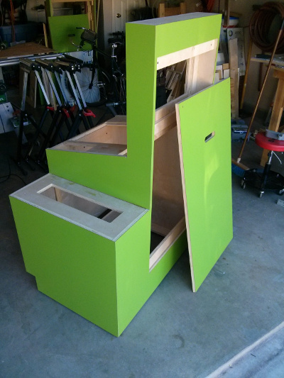 fully laminated cabinet green