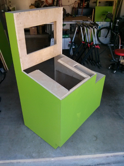 fully laminated cabinet green